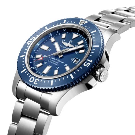 breitling superocean schwarz blau|Breitling Superocean 44 special blue.